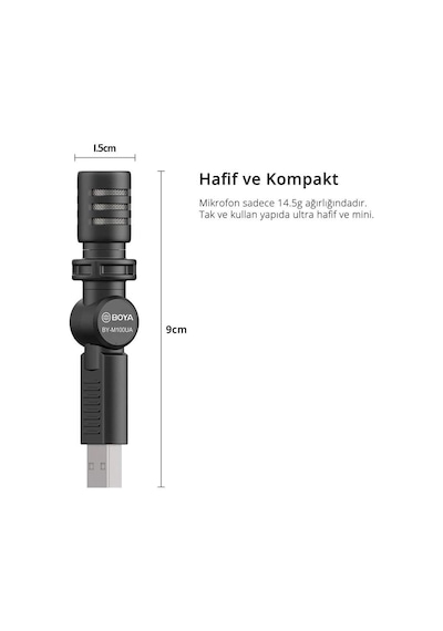 Boya By M100Ua Kompakt Usb Bilgisayar Mikrofonu
