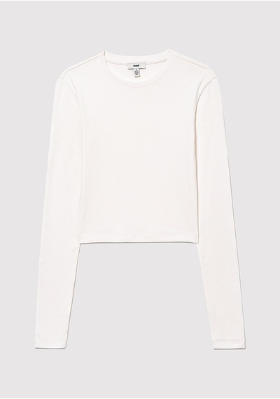 Mavi - 2li Uzun Kollu Crop Basic Tişört 1613021-88467 Gri
