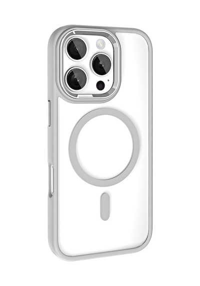 Ardemix Apple Uyumlu iPhone 16 Pro Kılıf Wireless Şarj Özellikli Krom Magsafe Silikon Kapak - Ros Rose Brown