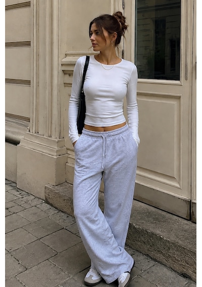 Madmext Karmelanj Stoperli Barrel Fit Kadın Eşofman Altı Mg2840