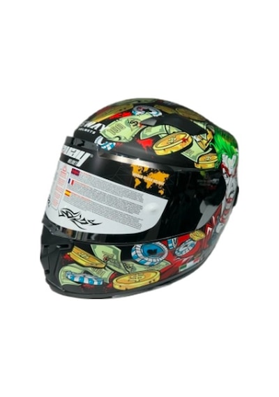 Sway SW 820 Ugly Full Face Gümüş Vizörlü Kask