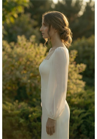 Berissima Bride Kare Yaka Nikah Elbisesi, Balon Uzun Kol, Maxi Yırtmaçlı Etek, Alina Kırık Beyaz Kırık Beyaz Berissima Bride Kare Yaka Nikah Elbisesi, Balon Uzun Kol, Maxi Yırtmaçlı Etek, Alina Kırık Beyaz Kırık Beyaz