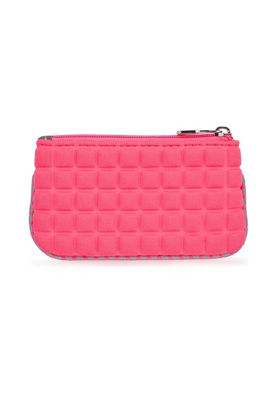 Bilik Deri Scuba Bozuk Paralık Pembe Kadın Cüzdan Zip Pembe