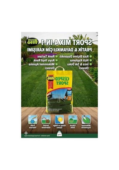 5 Kg Karışık Çim Tohumu, Bahçe Ve Spor Alanları İçin Uygun Çim Karışımı 0.75 LT - 2.5 LT - 12 KG