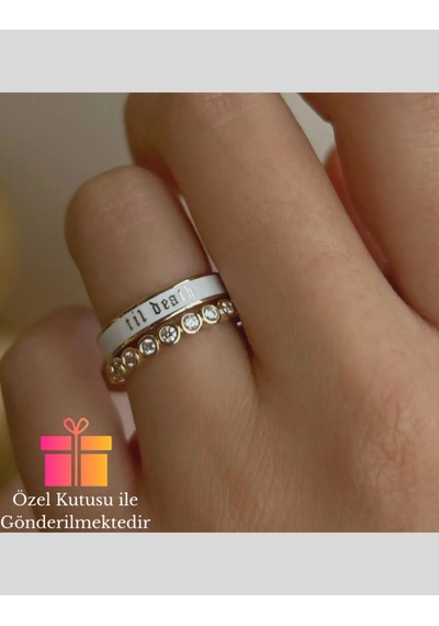 925 Ayar Gümüş Sonsuza Kadar Aşk Yüzüğü Til Death Model Erkek & Kadın Gümüş