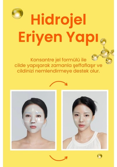 Dermal Vitamin Ve Peptid Canlandırıcı Onarıcı Eriyen Maske Seti Kore Maske Seti 34 Gr.