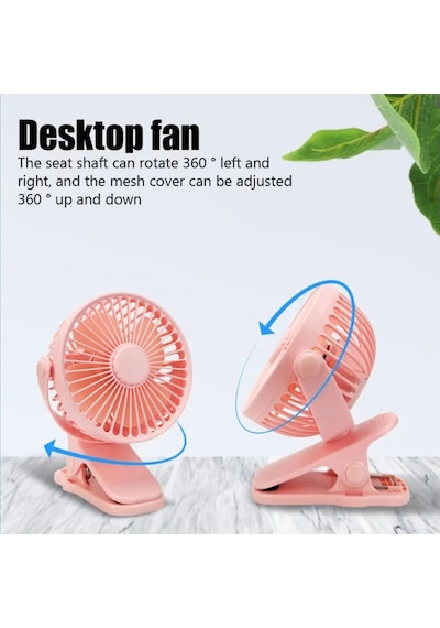 Fan Masaüstü 3 Kademeli Şarjlı Taşınabilir Qtop F9