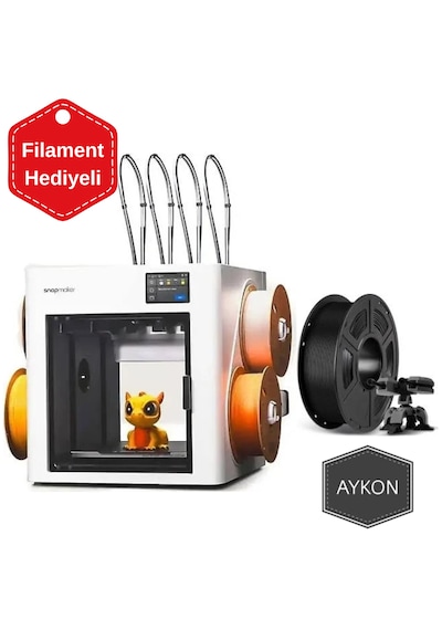 Snapmaker U1 Beyaz 3d Yazıcı Filament + 1 Adet Filament Hediyeli