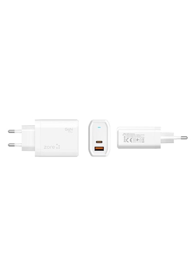 Ariatech Always-02 Gan Tech Type-c Pd4.0 Usb-a Qc3.0 Hızlı Şarj Özellikli Seyahat Şarj Başlığı 45w - Bey Beyaz