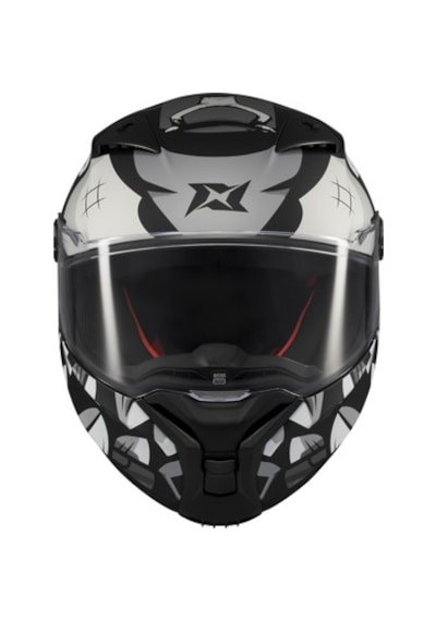 Axxis Fenıx Angry Face B2 Şeffaf Vizörlü Kapalı Kask Black Grey Matt