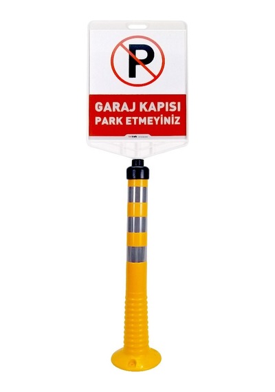 Garaj Kapısı Park Etmeyiniz Çift Taraf Baskı Sarı Delinatör Seti