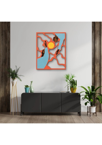 Güneşe Uzanan Eller - Metal Tablo - Dec0347 63 X 80 Cm Çok Renkli