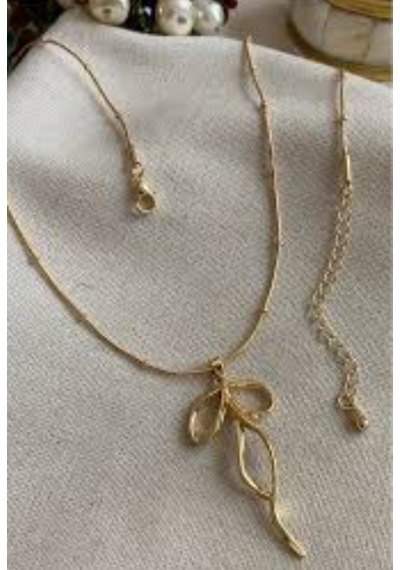 Stainless Steel Çelik Kolye Gold Kurdale 40 Cm+5 Cm
