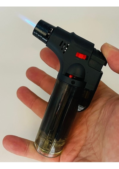 Masaüstü Pürmüzlü Tekçıkış Rüzgar Çakmağı //sm908p-12cm