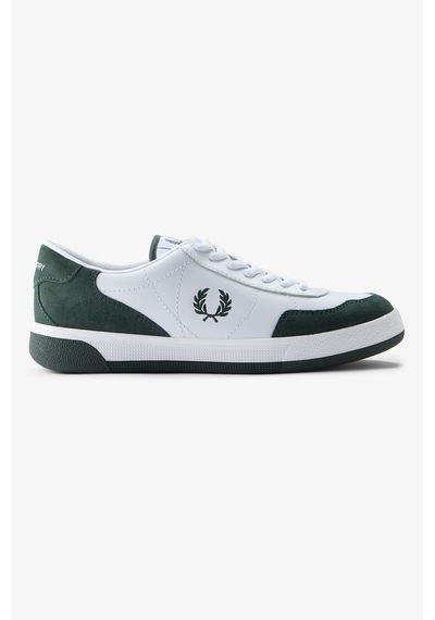 Fred Perry B1325 Leather Suede Erkek Günlük Ayakkabı Beyaz - Yeşil