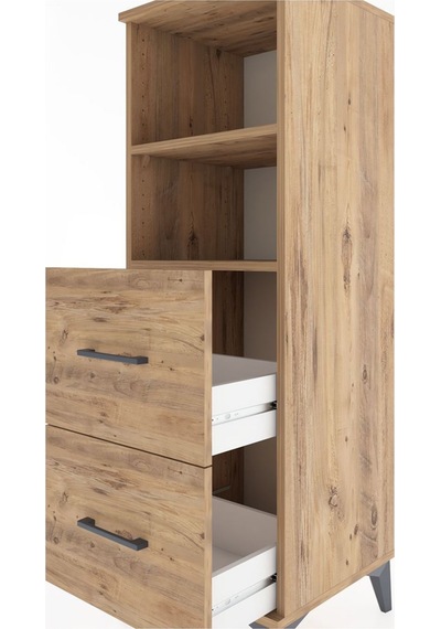 Hyperion Dolap 2 Raflı 2 Çekmeceli 44x44x134 Çam-çam Atlas Çam