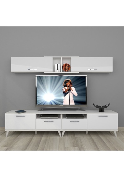 Decoraktiv Eko 5220 Mdf Retro Tv Ünitesi Tv Sehpası Beyaz