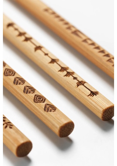 Thentech Ahşap Chopstick 10 Adet Chopstick Çubuk Çin Yemek Çubukları Chopstick Kahverengi