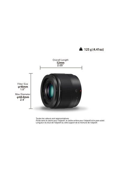 Panasonic H-h025e Lumıx G Sabit Yanma Genişliği 25 Mm F1.7 Asph.