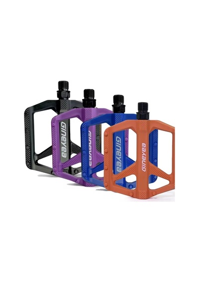 Gineyea Pedal M908 Plastik Reflektörlü Trial Bmx Geniş Mor Pedal