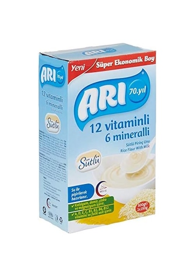 Arı Mama 12 Vitaminli 6 Mineralli Sütlü Pirinçli 500 Gr