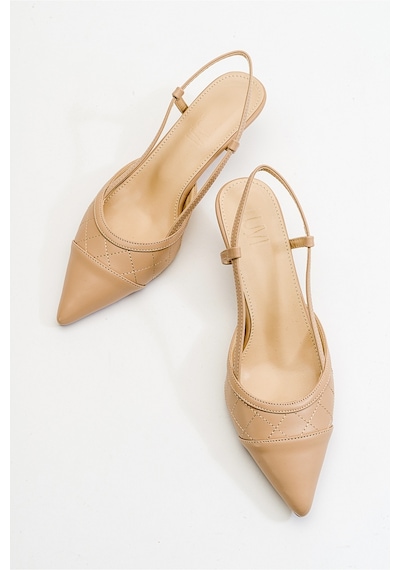 Luvishoes Poınt Ten Kadın Topuklu Ayakkabı Ten Rengi
