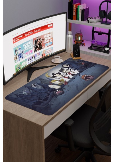 Don't Starve Kaymaz Dikişli Kauçuk Oyuncu Mousepad V5 - 90x40 Xxl Gaming Mouse Pad Fare Altlığı