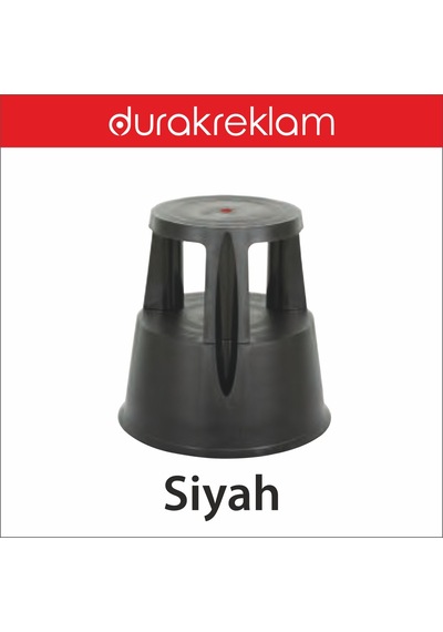 Tekerlekli Tabure Siyah