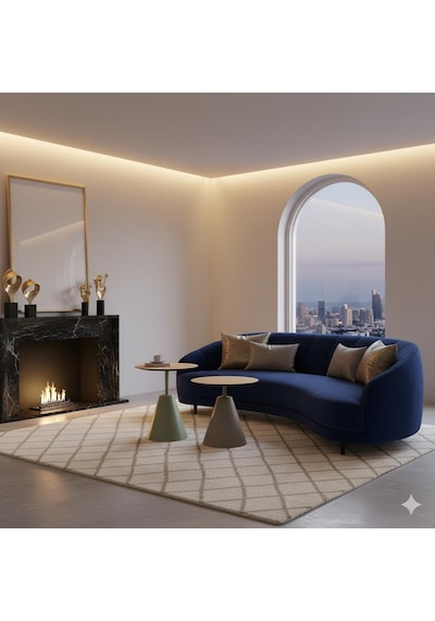Üçlü Mantar Zigon Sehpa Seti No:553 Rehome Renkli Yuvarlak Mdf Modern Sehpa Takımı Ahşap