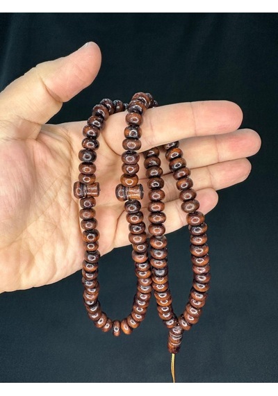 Zeytin Ağacı 99'luk Tesbih Kahverengi Renk 10,5mmx7,5mm T-769