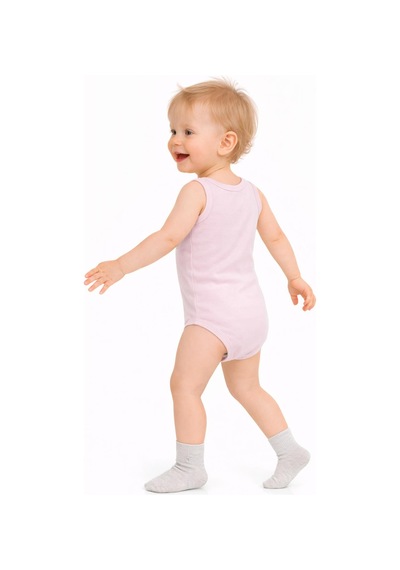 Civil Baby Organik 5 Li Sıfır Kol 3-9 Ay Çıtçıtlı Badi - Pembe