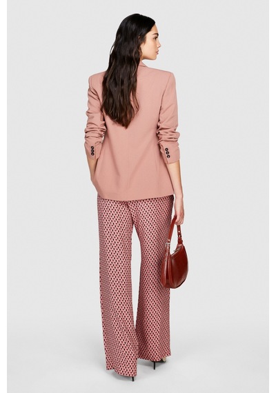 Sisley %100 Viskoz Desenli Palazzo Pantolon Kadın Siyah Pantolon - 323a4utslf03t