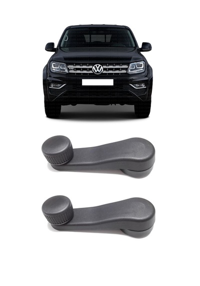 Vw Amarok 2010 - 2021 Uyumlu Manuel Çevirmeli Cam Açma Kapama Kolu Siyah 2 Adet Takım 1h0837581