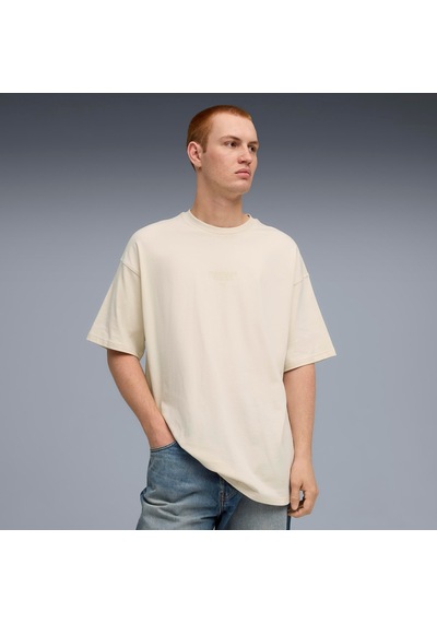 Puma Pl Lifestyle Tee Erkek Yetişkin T-shirt Krem