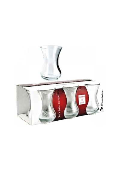 İnce Belli Çay Bardağı 6 Lı 125cc 42381 Beyaz