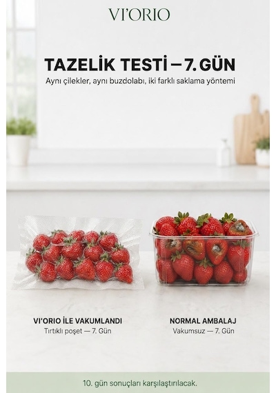 50 Adet Tırtıklı Vakum Makinesi Poşeti Torbası Seçenekli 20x25cm Ayarlanabilir Dimi Yok