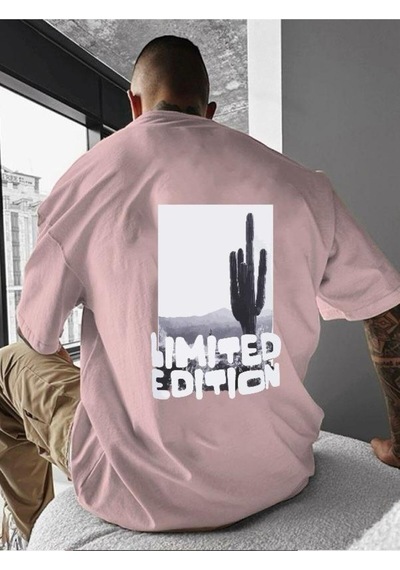 Lımıted Edıtıon Baskılı Oversize Tişört Pembe