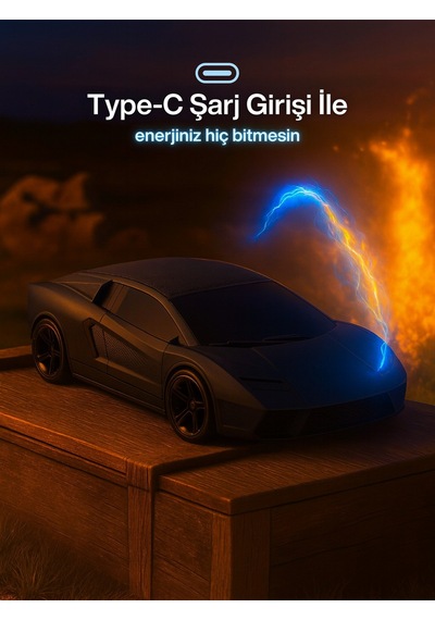 Yeni Nesil Araba Modelli Bluetooth Hoparlör I Usb Girişli I Hafıza Kartlı I Type-c Şarj Girişli