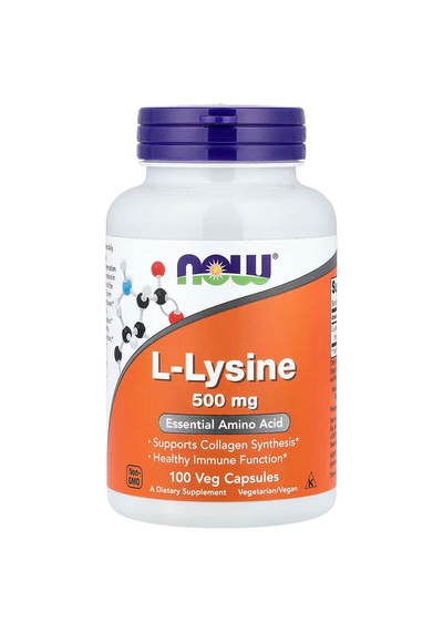 Now L-lysine 500mg 100 Veg Kapsül Lizin Kapsül Kahve