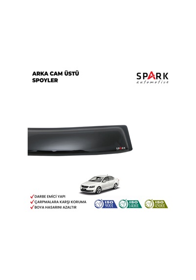 Skoda Octavia 2013 Yılı Ve Sonrası Uyumlu Arka Cam Üstü Spoyler