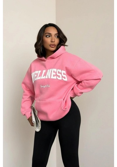 Rovebella Felicità Wellness Oversize Sweatshirt Pembe