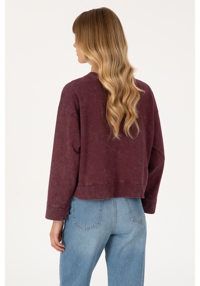 U.s. Polo Assn. Kadın Plum Sweatshirt 50314186-vr177 New Plum