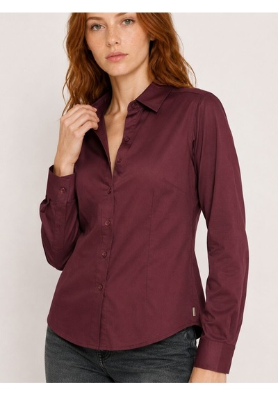 Loft Regular Fit Kadın Gömlek U.kol Lf2044554 Q1.v1 Bordo