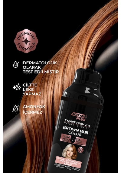 Softto Plus Expert Women Brown Hair Color Kahverengi Geliştirilmiş Formül Doğal Görünüm 400 Ml