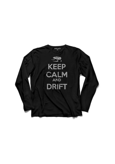 Keep Calm And Drıft Auto Race Araba Yarışı Uzun Kollu Tişört (512917842)