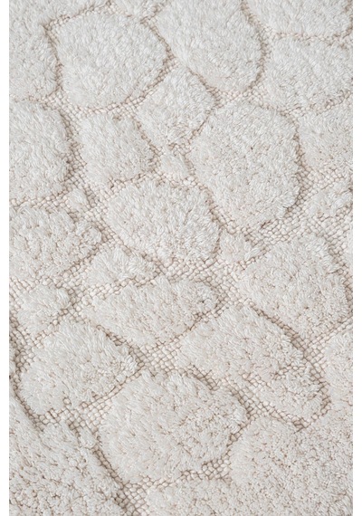 Lilly 2'li Pamuk Banyo Paspas Seti Yumuşak Dokulu Krem Yıkanabilir 60x100 + 60x50cm, Ll002w
