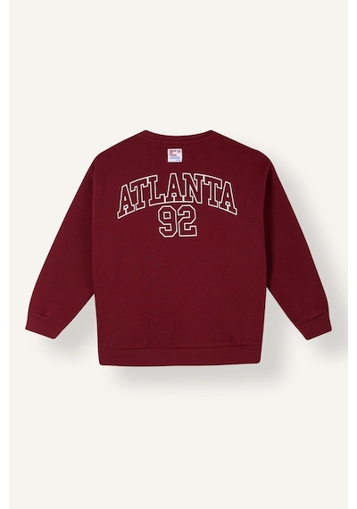 Defacto Bisiklet Yaka Numara Baskılı İçi Yumuşak Tüylü Kalın Sweatshirt Erkek Çocuk I6070a826wnbr248 Bordo-br248