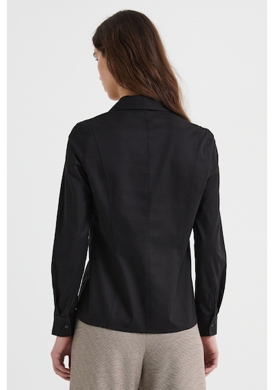 Stella Pulvis Siyah Slim Fit Gömlek Desenli
