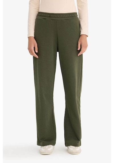 Defacto Straight Fit Beli Lastikli Basic Düz Cepli Eşofman Altı F7143ax25aukh211 Haki