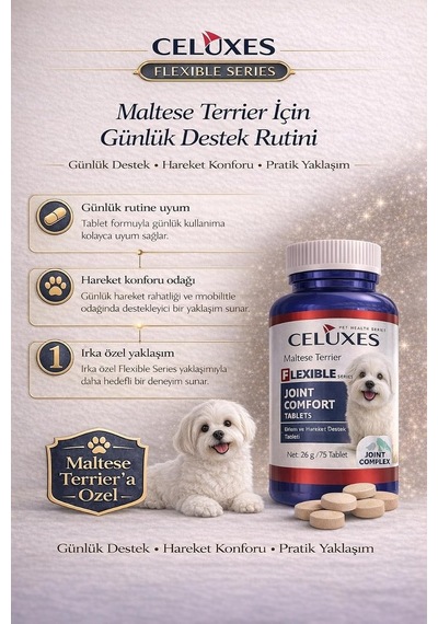 Flexible Premium Eklem Desteği Köpek Tableti 75 Tablet - Maltese Terrier